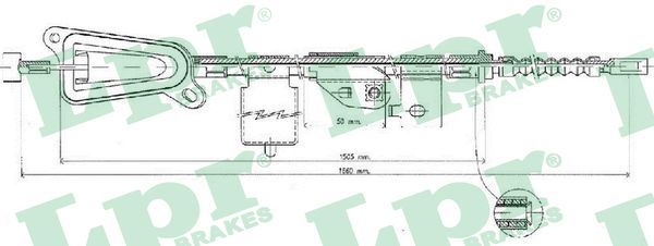 LPR C0484B Cable Pull, parking brake