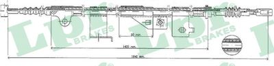 Cable Pull, parking brake LPR C0499B