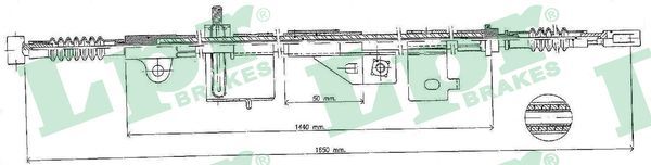 LPR C0500B Cable Pull, parking brake