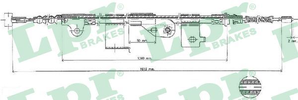 LPR C0503B Cable Pull, parking brake