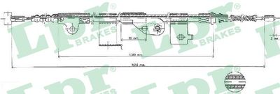 Cable Pull, parking brake LPR C0503B