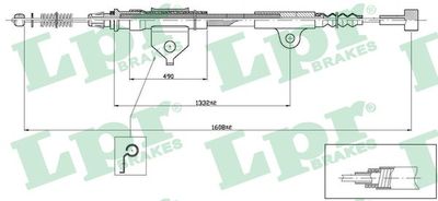 Cable Pull, parking brake LPR C0504B