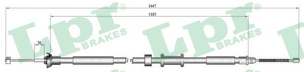LPR C0517B Cable Pull, parking brake