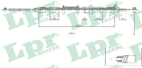 LPR C0518B Cable Pull, parking brake