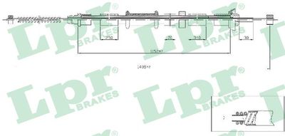 Cable Pull, parking brake LPR C0518B