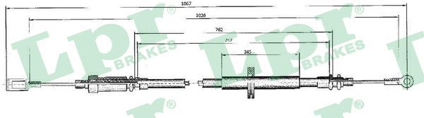 LPR C0524B Cable Pull, parking brake