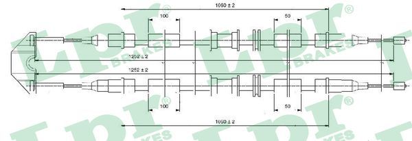 LPR C0542B Cable Pull, parking brake