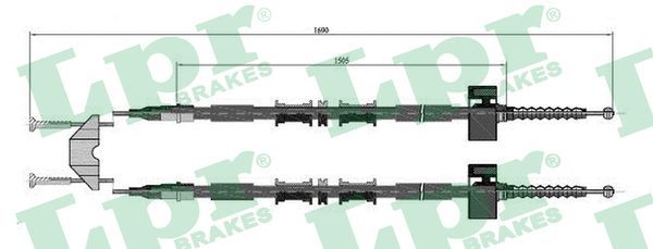 LPR C0594B Cable Pull, parking brake