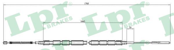 LPR C0657B Cable Pull, parking brake