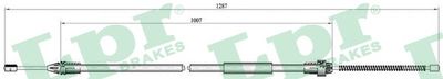 Cable Pull, parking brake LPR C0682B