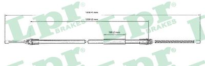 Cable Pull, parking brake LPR C0720B