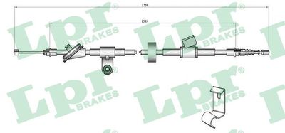 Cable Pull, parking brake LPR C0758B