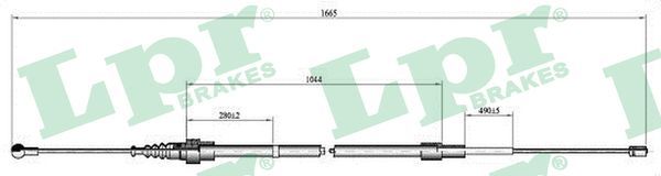 LPR C0808B Cable Pull, parking brake