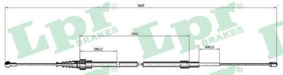Cable Pull, parking brake LPR C0808B