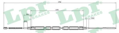 Cable Pull, parking brake LPR C0810B