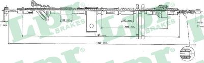 Cable Pull, parking brake LPR C0833B