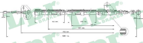 LPR C0846B Cable Pull, parking brake