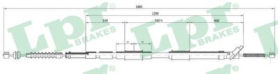 Cable Pull, parking brake LPR C0870B