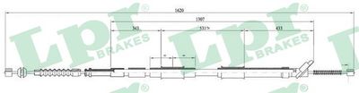 Cable Pull, parking brake LPR C0873B