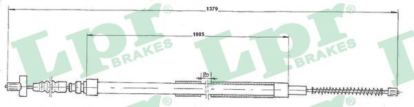 LPR C0906B Cable Pull, parking brake