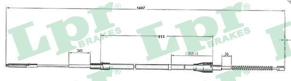 LPR C0950B Cable Pull, parking brake
