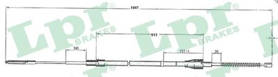 Cable Pull, parking brake LPR C0950B