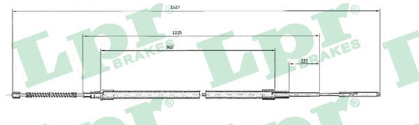 LPR C0964B Cable Pull, parking brake