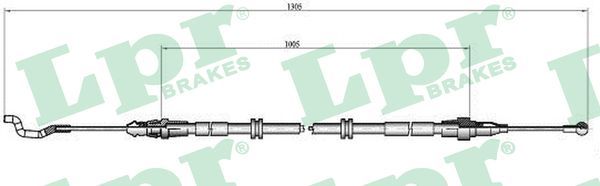LPR C0969B Cable Pull, parking brake