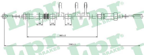 LPR C0984B Cable Pull, parking brake