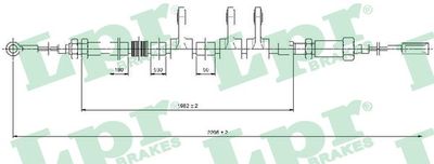 Cable Pull, parking brake LPR C0984B