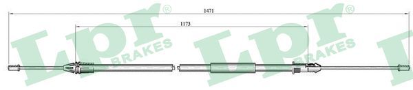 LPR C1001B Cable Pull, parking brake