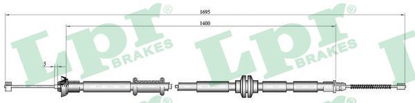 LPR C1011B Cable Pull, parking brake
