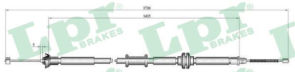 LPR C1012B Cable Pull, parking brake