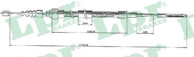 Cable Pull, parking brake LPR C1146B