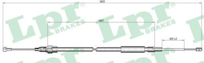Cable Pull, parking brake LPR C1518B
