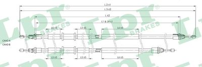Cable Pull, parking brake LPR C1710B