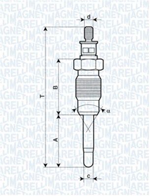 MAGNETI MARELLI 062900016304 Glow Plug