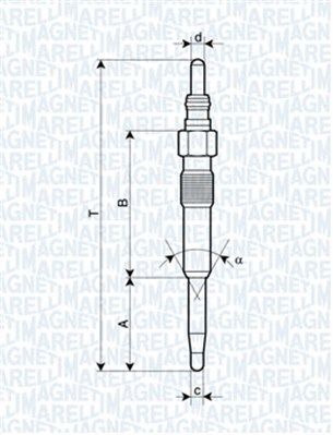 MAGNETI MARELLI 062900038304 Glow Plug