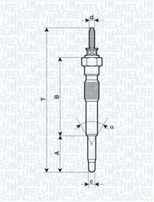 MAGNETI MARELLI 062900068304 Glow Plug