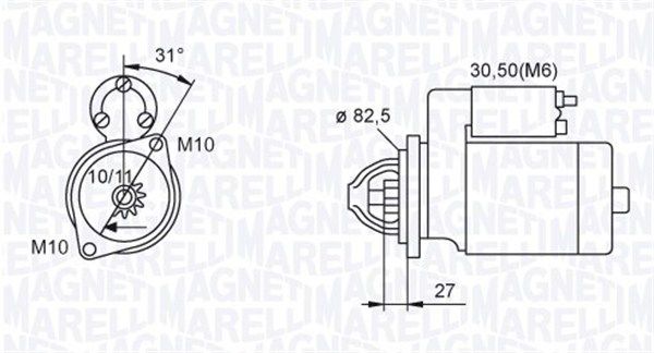 MAGNETI MARELLI 063721044010 Starter
