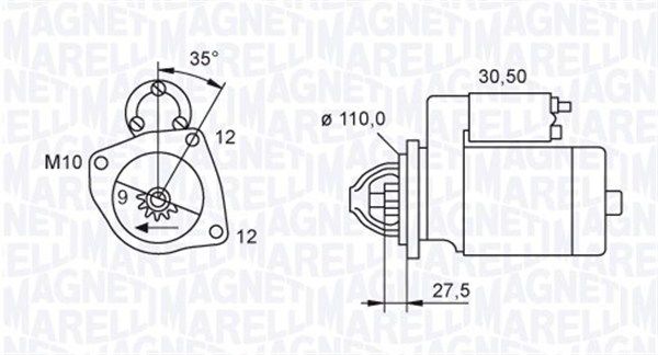MAGNETI MARELLI 063721118010 Starter