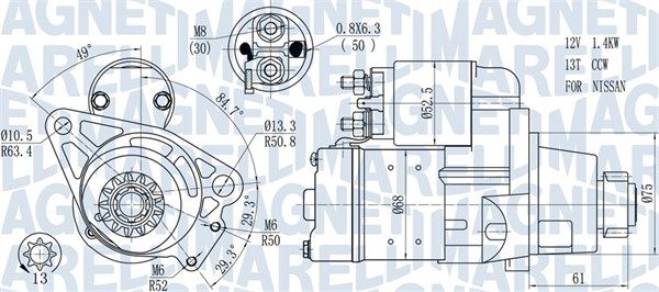 MAGNETI MARELLI 063721306010 Starter