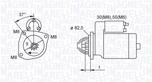 MAGNETI MARELLI 063721389010 Starter