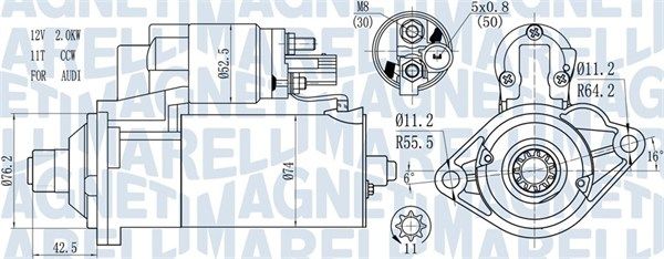 MAGNETI MARELLI 063721512010 Starter