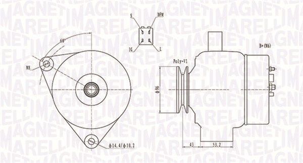 MAGNETI MARELLI 063731783010 Alternator