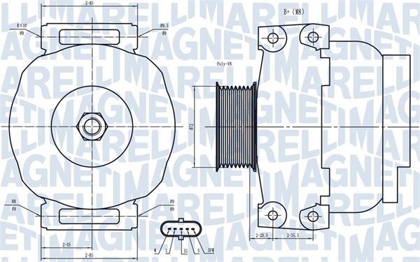 MAGNETI MARELLI 063731851010 Alternator