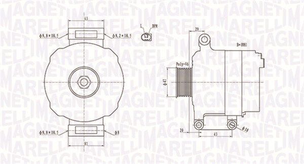 MAGNETI MARELLI 063731867010 Alternator