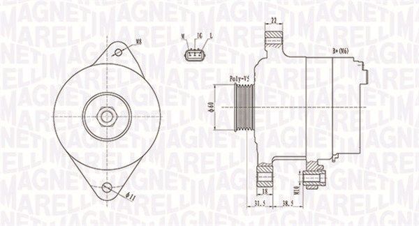 MAGNETI MARELLI 063731893010 Alternator