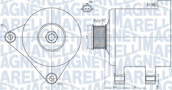 MAGNETI MARELLI 063731918010 Alternator