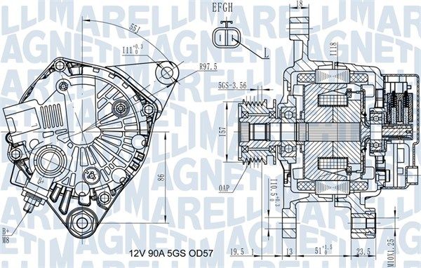 MAGNETI MARELLI 063731938010 Alternator